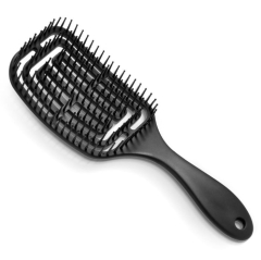 Anti-Breakage and Anti-Static Black Hairbrush
