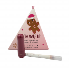 INUWET Santa - Rouge à lèvres Bordeaux & Crayon Yeux Terracotta Maquillage Naturel & Vegan